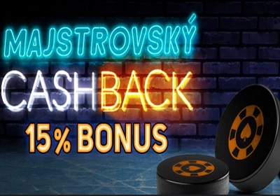 Majstrovský 15 % cashback