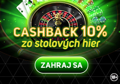 10 % cashback zo stolových hier